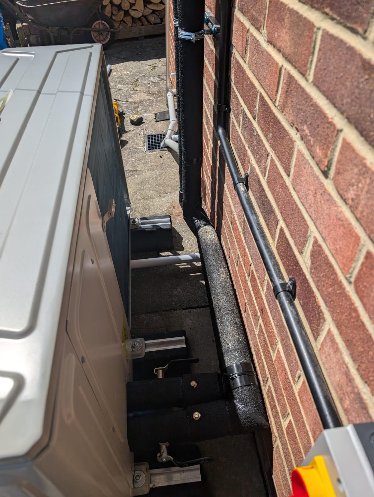 Heat Pump Install in Dover - Back of the heat pump